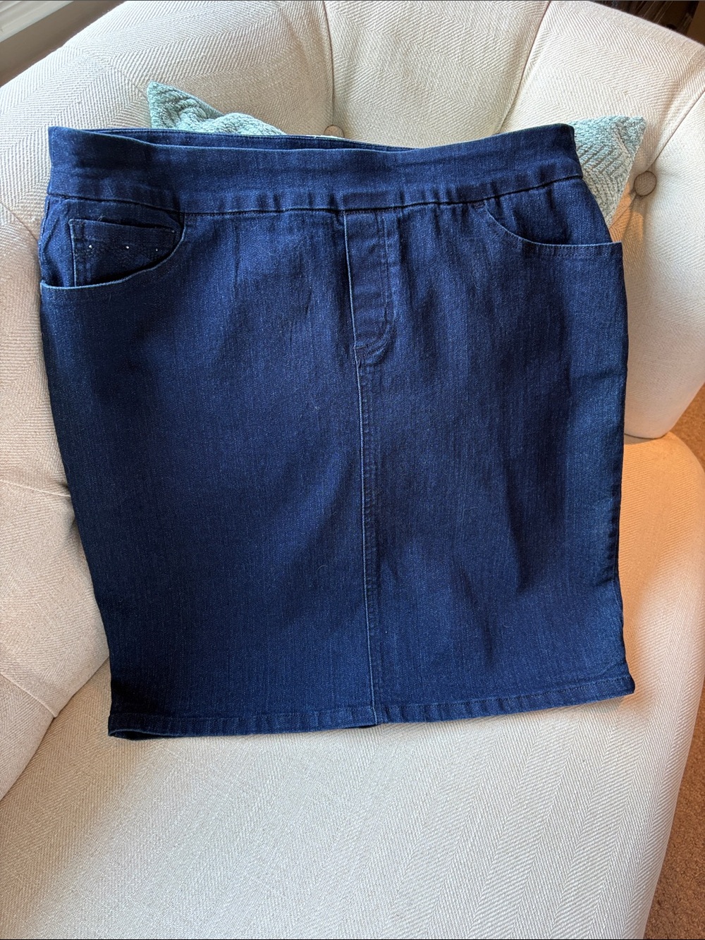 Northern Reflections Dark Blue Denim Mini Skirt
